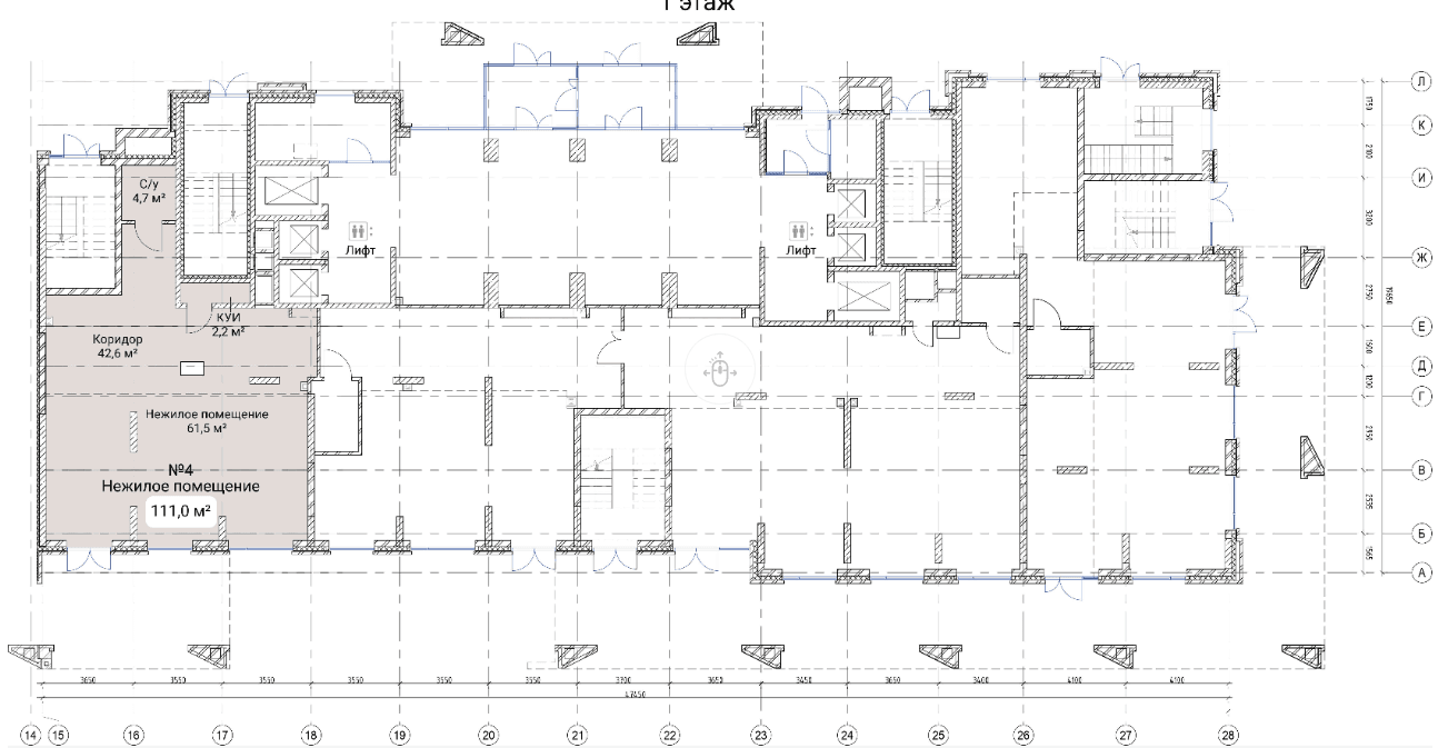ЖК Тайм Сквер, 1-2 подъезд , 111 м² - 536